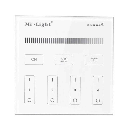 Dimmer wifi da parete  a 4 zone mono 2.4Ghz