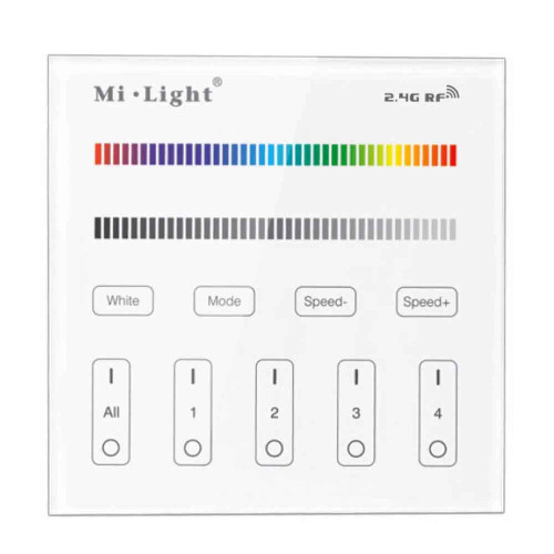 Smart Controller da parete a 4 zone RGBW 2.4Ghz