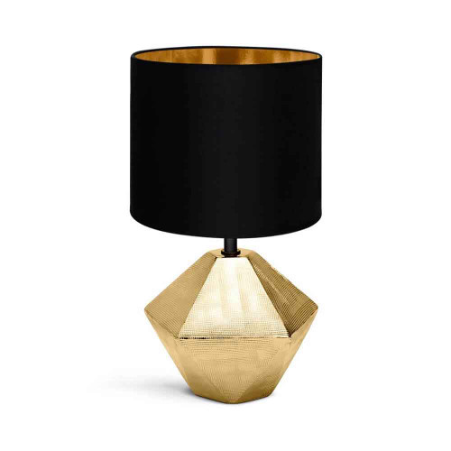 Lampada da tavolo a prisma oro