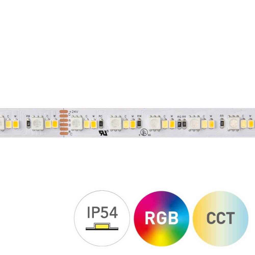 Striscia led RGB + CCT 144 Watt 24 Volts IP54