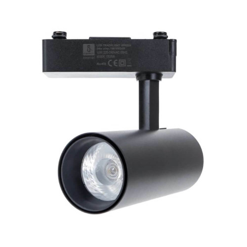 Faretto per binario 3 piste 10W nero