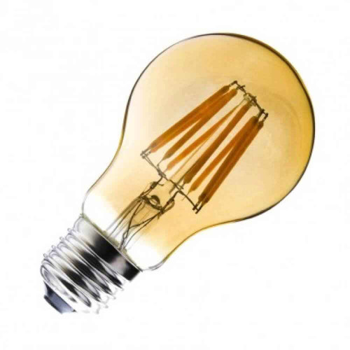 Lampadina led Gold a filamento G60 6W E27 dimmerabile