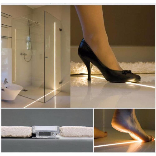 Profilo led Slim in alluminio da incasso pavimento