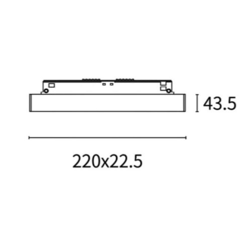Mini grille magnetico 10W misure