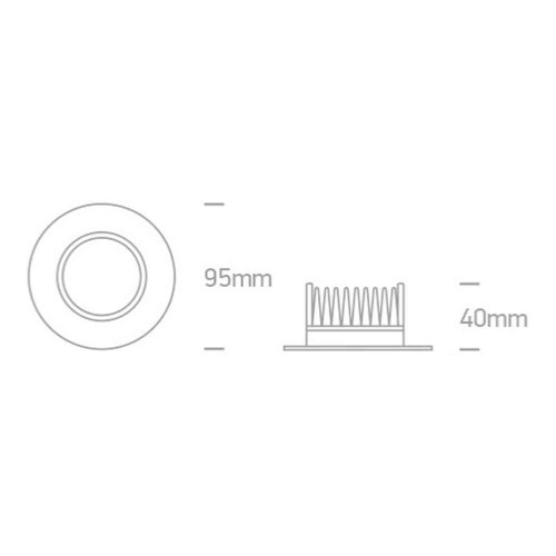 Faretto per cartongesso 7W CCT - misure