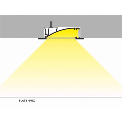 Profilo led alluminio da incasso piatto 1 metro
