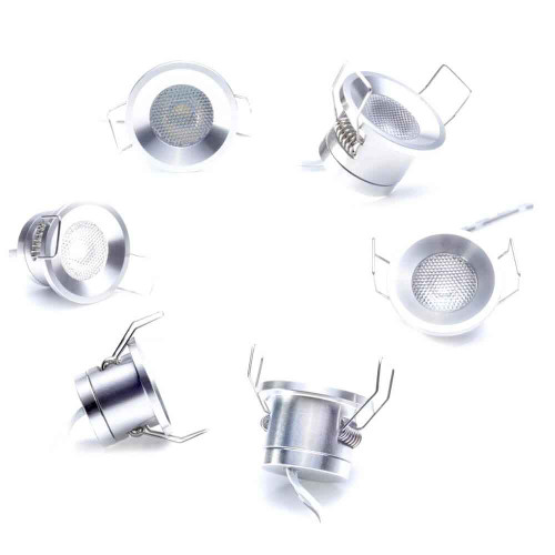 Puntoluce da incasso 1W silver