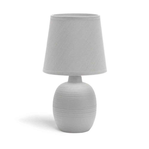 Lampada da tavolo in ceramica grigio chiaro