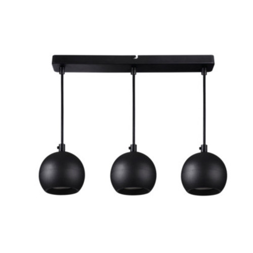 Lampadario pendente a sfera nera