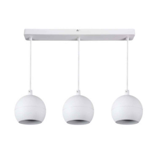 Lampadario pendente a sfera bianco