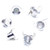 Puntoluce da incasso 1W silver
