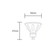 Lampadina led MR16 attacco GU5.3 da 4W - dimensioni