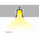 Profilo led alluminio da incasso profondo per effetto linea continua 1 metro