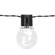 Catena luminosa con sfere trasparenti e led caldo - particolare