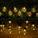 Catena luminosa con sfere trasparenti e led caldo - esempio