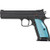 CZ-USA TS2 Handgun 9mm Luger 10rd Magazines (2) 5.28" Barrel Black with Aluminum Blue Grips
