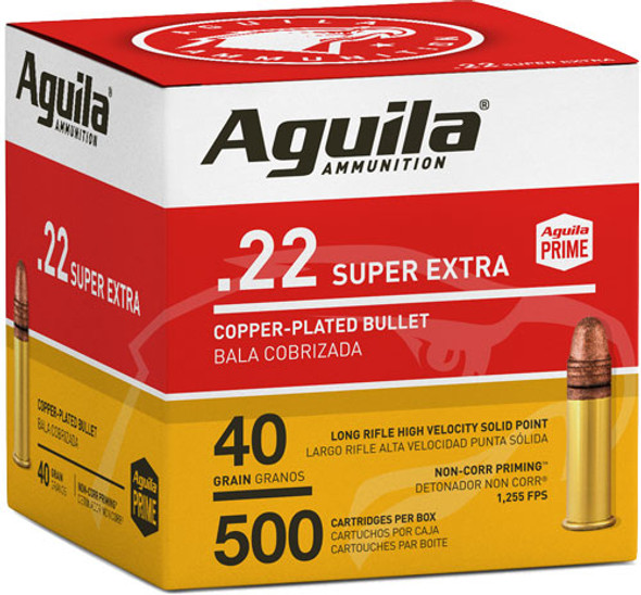 PLATED LRN 1255FPS 500RD 4BX/CAGUILA HIGH-VEL 22LR 40GR 