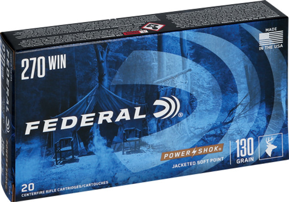 130GR SP 20RD 10BX/CSFEDERAL POWER-SHOK 270 WIN 
