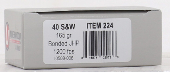 JHP 20RD 10BX/CS <UNDERWOOD 40 SW 165GR BONDED 