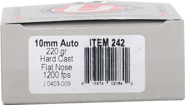 LEAD-FN 20RD 10BX/CSUNDERWOOD 10MM 220GR HARD CAST 