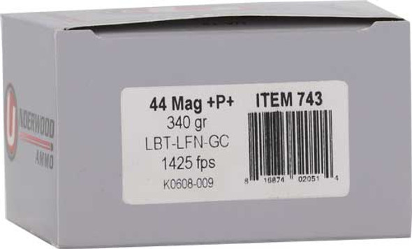 LEAD-FN 20RD 10BX/CSUNDERWOOD 44 REM MAG +P+ 340GR 