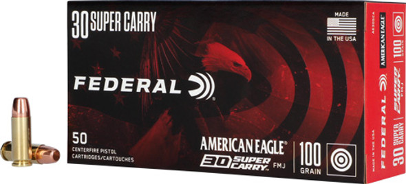 100GR FMJ 50RD 20BX/CSFEDERAL AE 30 SUPER CARRY 