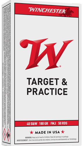 TRUNCATED CONE 50RD 10BX/CSWINCHESTER USA 40 SW 180GR FMJ 