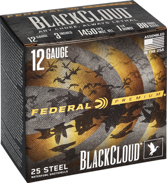 1-1/4OZ #BB 1450FPS 25RD 10B/CFEDERAL BLCK CLOUD 12GA 3" 