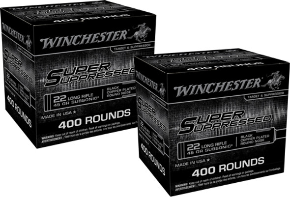 22LR 45GR LEAD-RN 800RD 2BX/CSWINCHESTER SUPER SUPPRESSED 