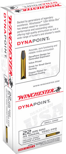 45GR 1550FPS 50RD 40BX/CSWINCHESTER DYNAPOINT 22WMR 