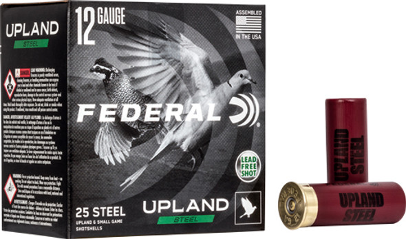 2.75" 1-1/8OZ #6 25RD 10BX/CSFEDERAL UPLAND STEEL 12GA 