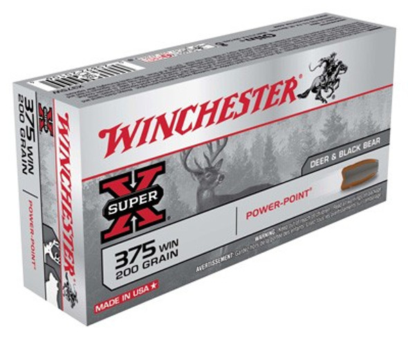 200GR POWER POINT 20RD 10BX/CSWINCHESTER SUPER-X 375 WIN 