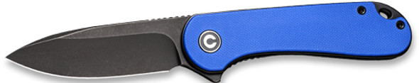 BLUE G-10/BLACK STONEWASH D2CIVIVI KNIFE ELEMENTUM 3.47" 