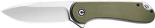 GREEN G10/SATIN D2 LINER LOCKCIVIVI KNIFE ELEMENTUM 2.96" 