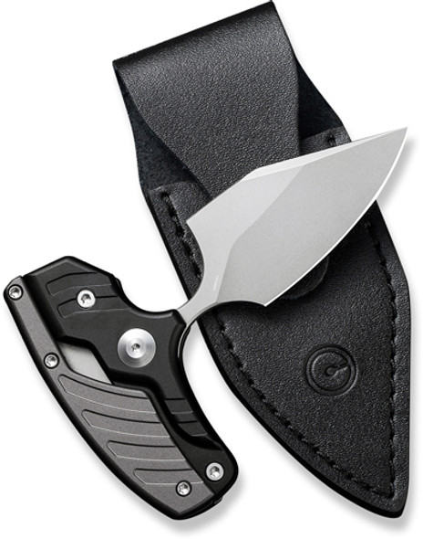 BLACK/GRAY ALUMINUM/STONEWASHCIVIVI KNIFE TYPHOEUS 2.27" 