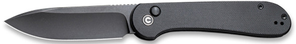 BLACK G-10/BLACK STONEWASHCIVIVI KNIFE ELEMENTUM 3.47" 
