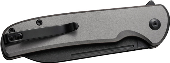 GRAY ALUM HANDLE/BLACK STNWSHCIVIVI KNIFE CHEVALIER II 3.4" 
