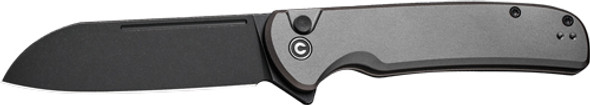 GRAY ALUM HANDLE/BLACK STNWSHCIVIVI KNIFE CHEVALIER II 3.4" 