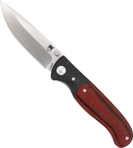 PAKKAWOOD/CARBON FIBER/SSCOBRATEC BARON FOLDER 3.25" 