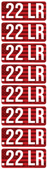 8-PACKMTM AMMO CALIBER LABELS 22LR 
