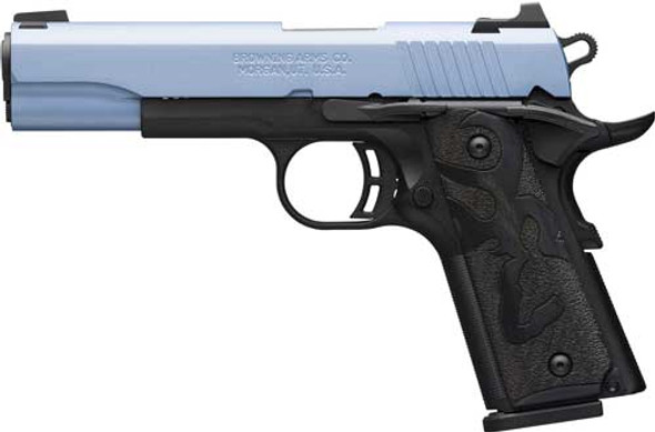 380ACP 4.25"FS 8RD POLARBLUE!BROWNING 1911-380 BLACK LABEL 