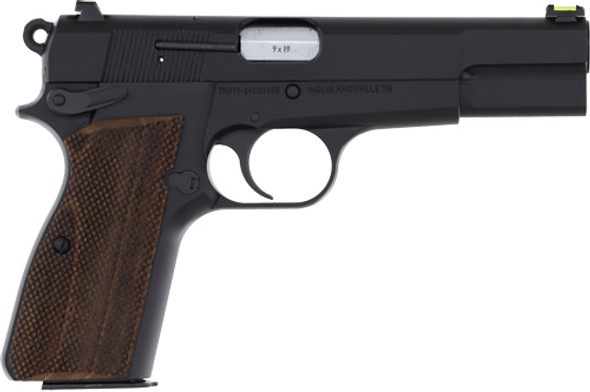 4.7" BBL 2-15RD BLACK/WOODINGLIS P-35 HI-POWER 9MM 