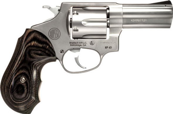 STAINLESS 6-SH LAMINATE GRIPSROSSI RP63 357MAG 3" 
