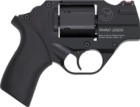 2" FS BLACK/RUBBER W/HOLSTER.CHIAPPA RHINO 200D DAO 357MAG 