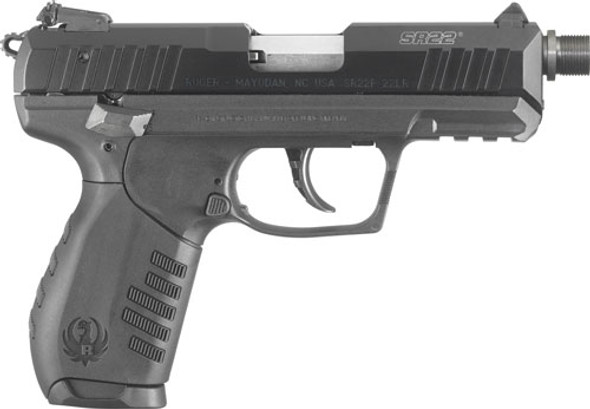 10-SHOT BLUED THREADED BBLRUGER SR22PBT 22LR 3.5" AS 