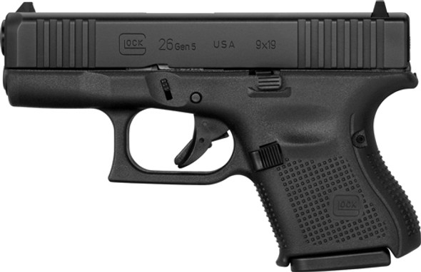 10-SHOT BLACK REBUILTGLOCK 26 9MM LUGER GEN-5 FS 