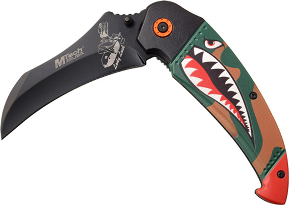 BLADE SHARK/BOMB BLACKMC MTECH 3.5" FOLDER HAWKBILL 