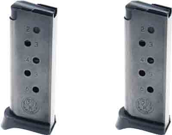 6RD W/FINGER EXT. 2-PACKRUGER MAGAZINE LCP 380ACP 