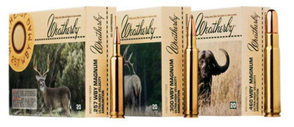 Weatherby Rifle Ammunition 7mm Wby Mag 160 gr PT 3200 fps - 20/box