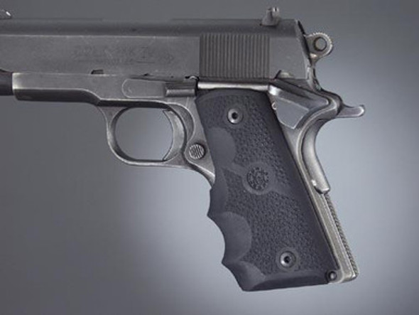 Hogue Colt Officer Rubber Grips with Finger Grooves Black
